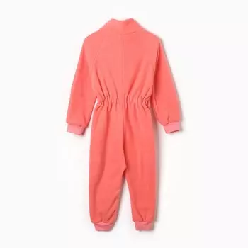 Комбинезон детский флисовый, персиковый, рост 98-104 см
