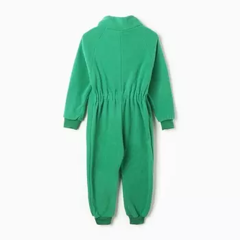 Комбинезон детский флисовый, зелёный, рост 92-98 см