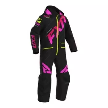 Комбинезон детский FXR CX, с утеплителем, девочка, черный, розовый, желтый, M