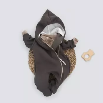 Комбинезон детский KinDerLitto «Карамелле-1», рост 56-62 см, цвет графит