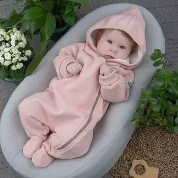 Комбинезон детский KinDerLitto «Карамелле-1», рост 56-62 см, цвет пудра