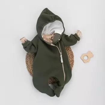 Комбинезон детский KinDerLitto «Карамелле-1», рост 68-74 см, цвет хаки