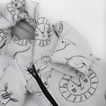 Комбинезон детский KinDerLitto «Новые друзья. Звери на сером», рост 74-80 см