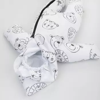 Комбинезон детский KinDerLitto «Новые друзья. Звери на белом», рост 68-74 см