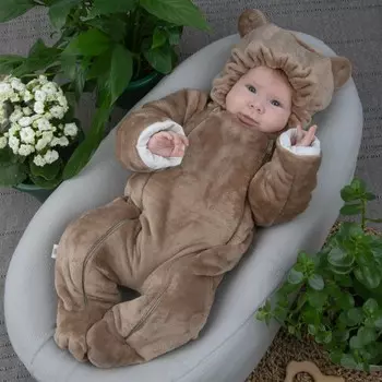 Комбинезон детский KinDerLitto «Топтыжка», рост 56-62 см, цвет капучино