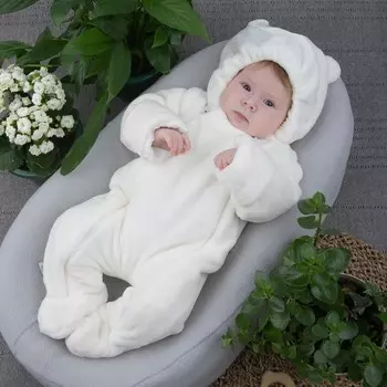 Комбинезон детский KinDerLitto «Топтыжка», рост 62-68 см, цвет молоко