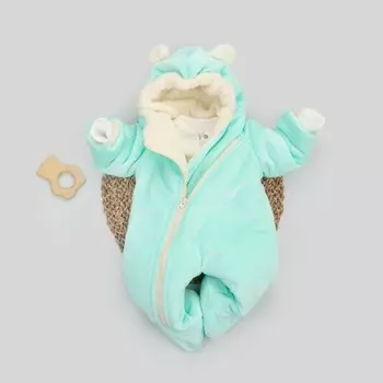 Комбинезон детский KinDerLitto «Веснушка», рост 56-62 см, цвет мята