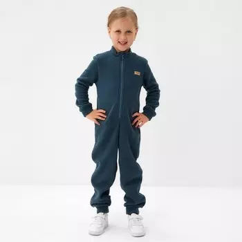 Комбинезон флисовый детский MINAKU, тёмно-серый, рост 110 см