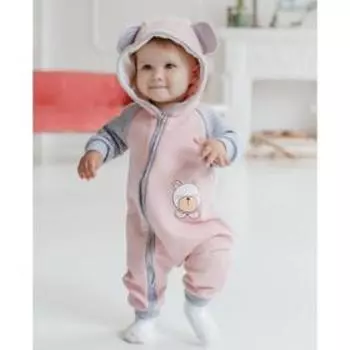 Комбинезон детский «Мишка», цвет коричневый, рост 74 см