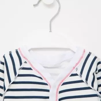 Комбинезон детский «Полоска с якорем», цвет белый, рост 62 см