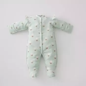 Комбинезон-слип детский KinDerLitto «Первые цветы», рост 50-56 см, 3 шт