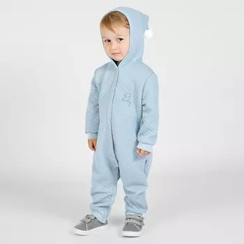 Комбинезон детский с капюшоном Bunny, рост 74 см, цвет голубой