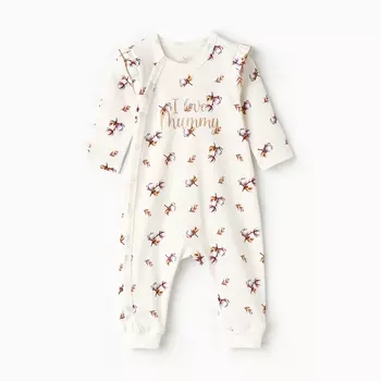 Комбинезон детский с открытыми ножками, цвет белый, рост 74