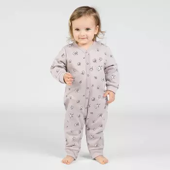 Комбинезон детский с открытыми ножками «Облака», рост 74 см, цвет бежевый