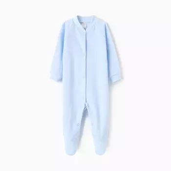 Комбинезон детский с закрытыми ножками, цвет голубой, рост 56