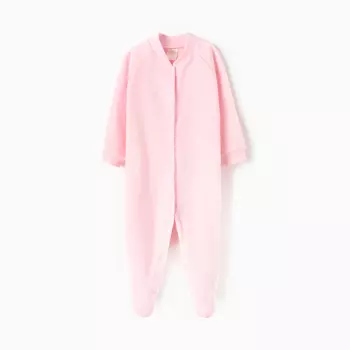 Комбинезон детский с закрытыми ножками, цвет розовый, рост 56