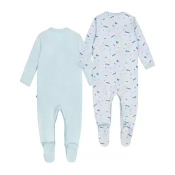 Комбинезон детский с закрытыми ножками «Горошинка», рост 92 см, цвет голубой