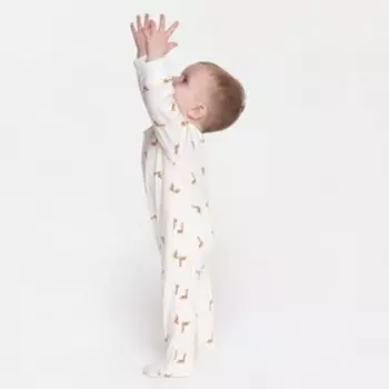 Комбинезон детский «Жираф», цвет белый, рост 56 см