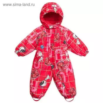 Комбинезон для девочек, рост 86 см, цвет красный
