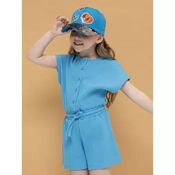 Комбинезон для девочек, рост 98 см, цвет голубой