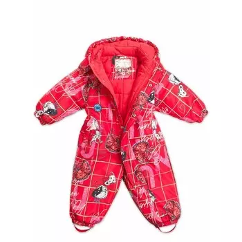 Комбинезон для девочек, рост 98 см, цвет красный
