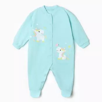 Комбинезон для девочки, цвет голубой, рост 80 см