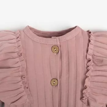 Комбинезон для девочки, цвет грязно-розовый, рост 86 см