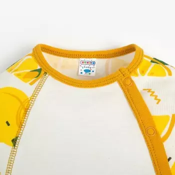 Комбинезон для девочки, цвет оранжевый/лимон, рост 74 см