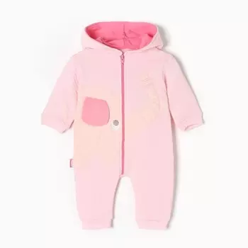 Комбинезон для девочки, цвет розовый, рост 68 см