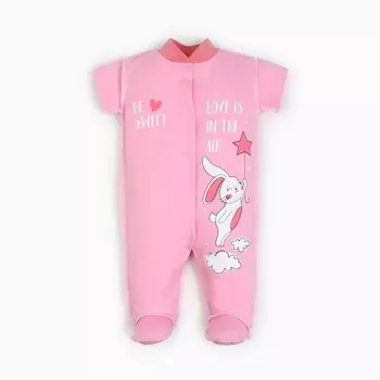 Комбинезон для девочки, цвет розовый, рост 68-74 см