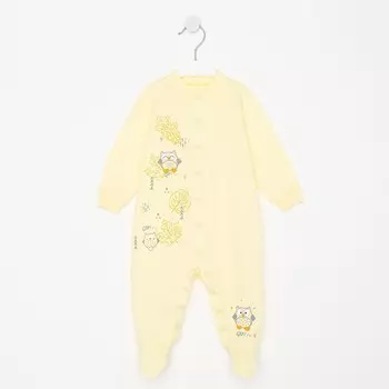 Комбинезон для девочки, цвет жёлтый, рост 68