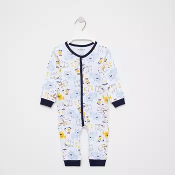 Комбинезон для мальчика, цвет белый/собачки, рост 74--80 см