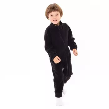 Комбинезон для мальчика, чёрный, рост 86-92 см