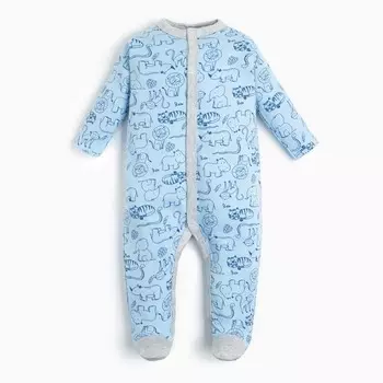 Комбинезон для мальчика, цвет голубой, рост 68 см (3-6м)