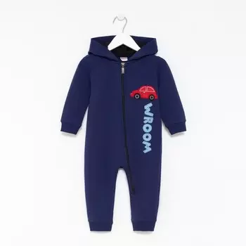 Комбинезон для мальчика, цвет синий/машинка, рост 86 см