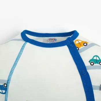 Комбинезон для мальчика, цвет синий/машинки, рост 74 см