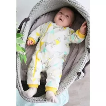 Комбинезон для новорождённого «Пина Колада», рост 62 см, цвет белый