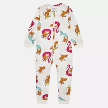 Комбинезон для сна для девочки, рост 104 см, цвет молочный