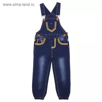 Комбинезон джинсовый для девочек, рост 98 см
