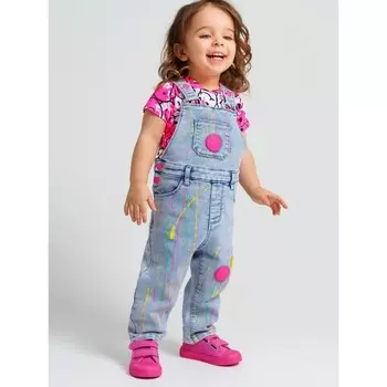 Комбинезон джинсовый для девочки PlayToday, рост 80 см