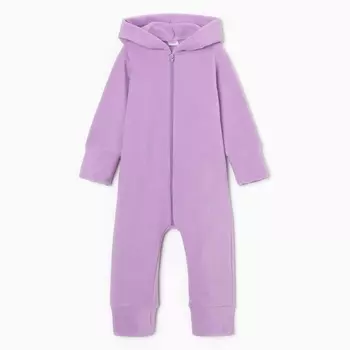 Комбинезон флисовый детский MINAKU: Fleece Soft, сиреневый, рост 116 см