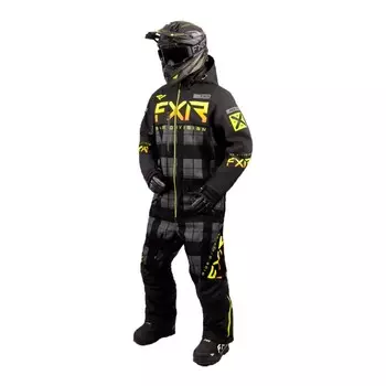 Комбинезон FXR Helium, без утеплителя, размер 3XL, чёрный, серый, жёлтый, оранжевый