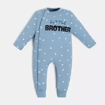 Комбинезон Крошка Я "Brother", рост 62-68 см, цвет серо-голубой