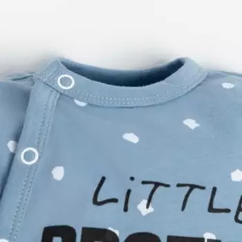 Комбинезон Крошка Я "Brother", рост 80-86 см, цвет серо-голубой