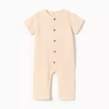 Комбинезон Крошка Я Муслин, 86-92, сливочный