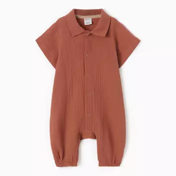 Комбинезон Крошка Я Муслин,р. 62-68, коричневый