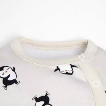 Комбинезон Крошка Я "Пингвин", рост 74-80 см, серый