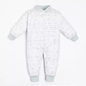 Комбинезон Крошка Я "Снежинка", рост 62-68 см, белый