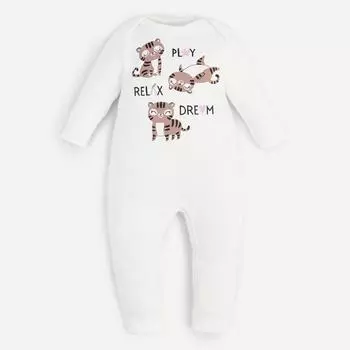 Комбинезон Крошка Я "Тигруля", рост 80-86 см, бежевый