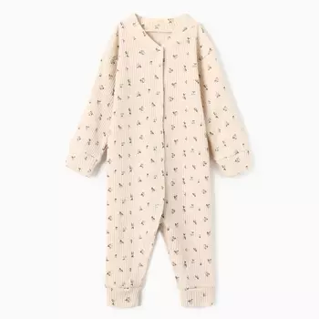 Комбинезон Крошка Я Wildflowers р.62-68, бежевый